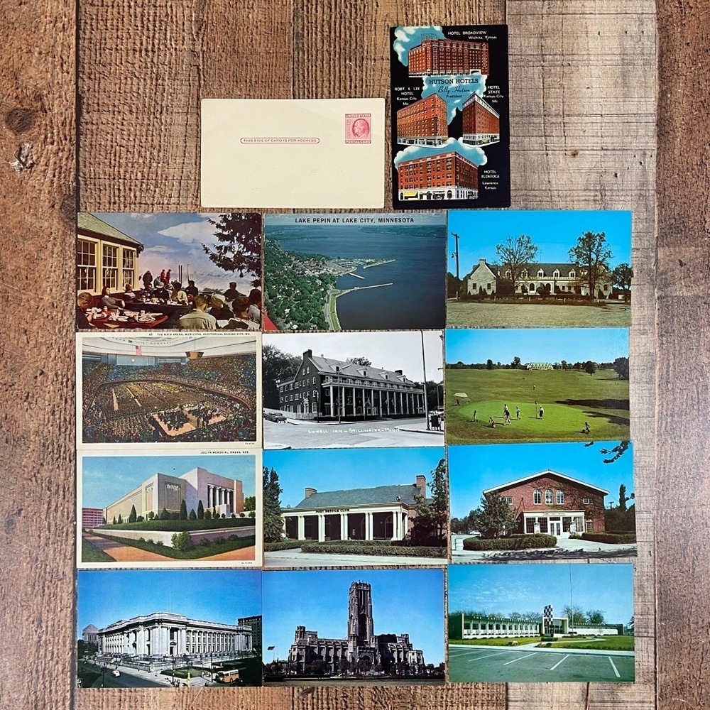 Vintage 70's Postcard Bundle Pack States Montana Indiana Minnesota Wisconsin
